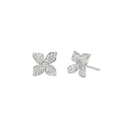 Mabina Orecchini a lobo in argento con fiore in zirconi 563983